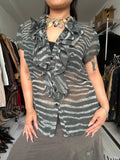 Blouse with animal print