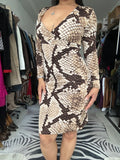 Vintage Roberto Cavalli midi dress with animal print