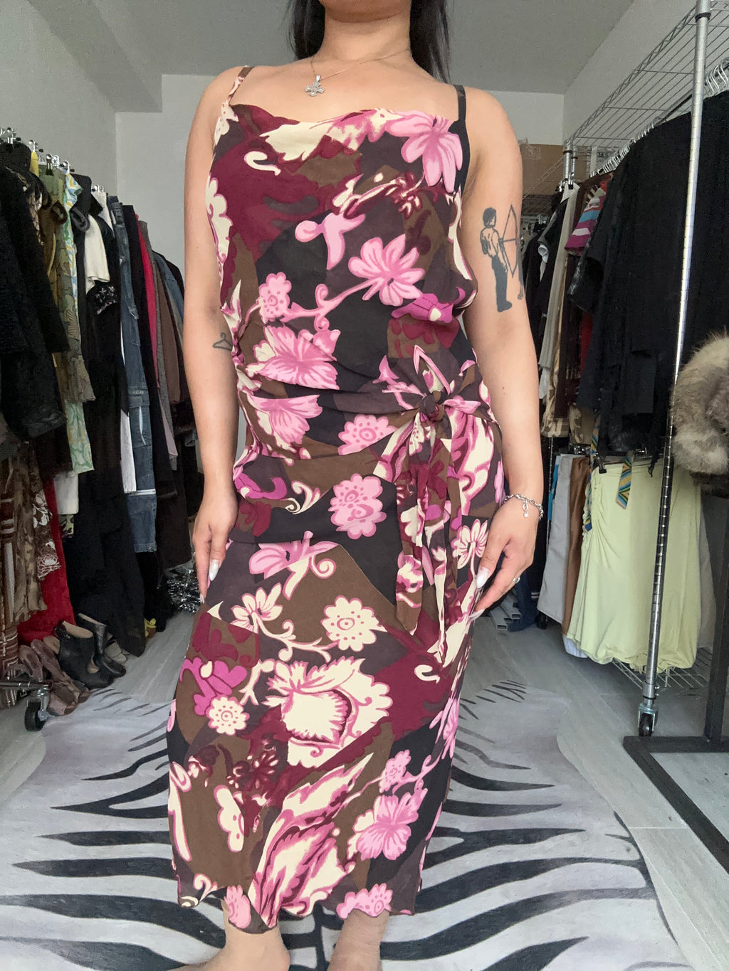 Maxi dress with floral prints