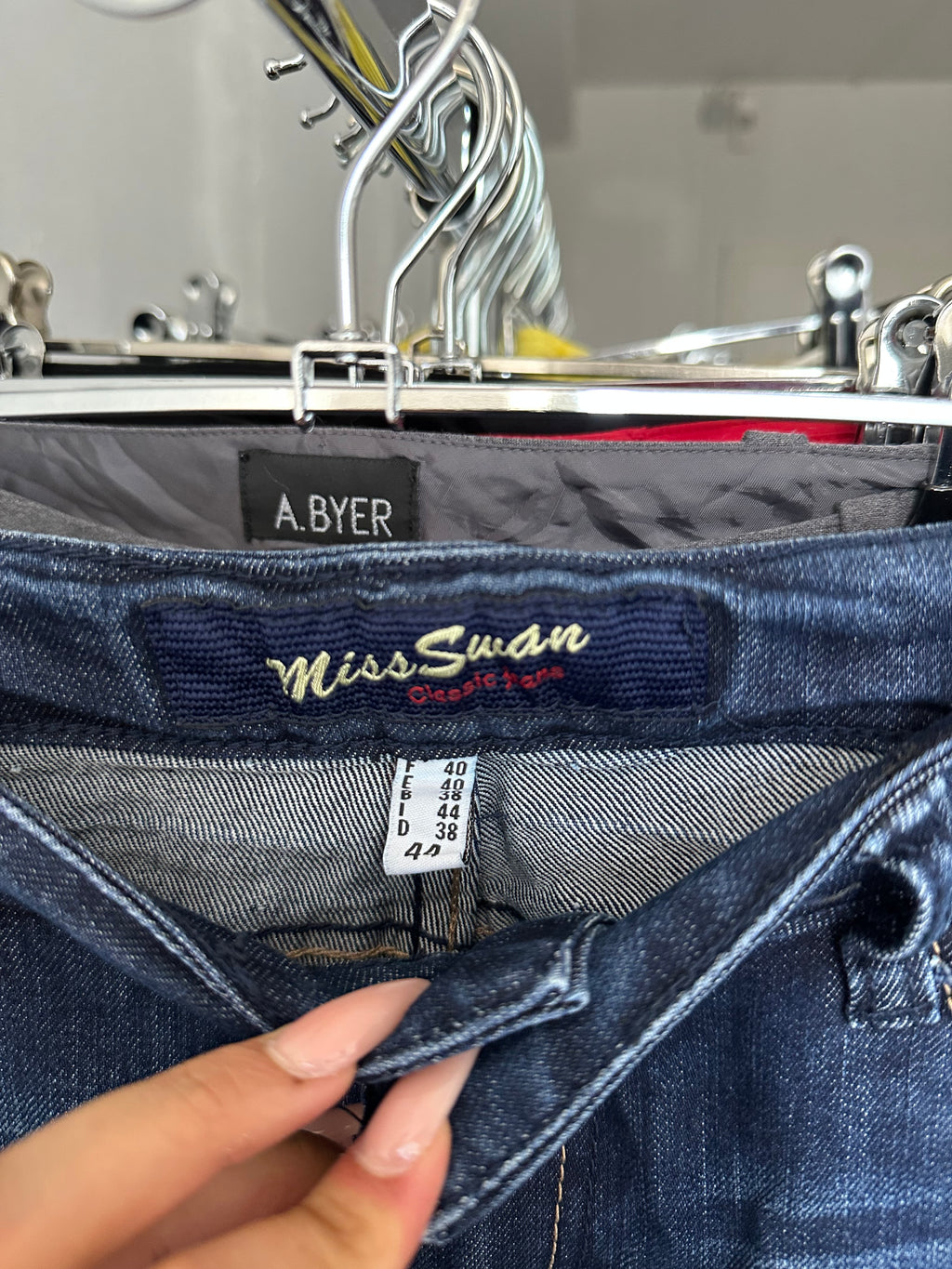 Denim capri shorts
