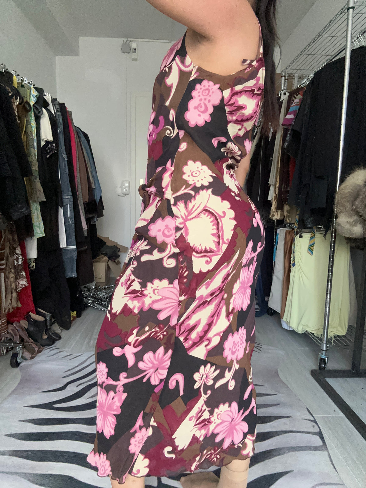 Maxi dress with floral prints