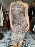 Midi dress with floral prints