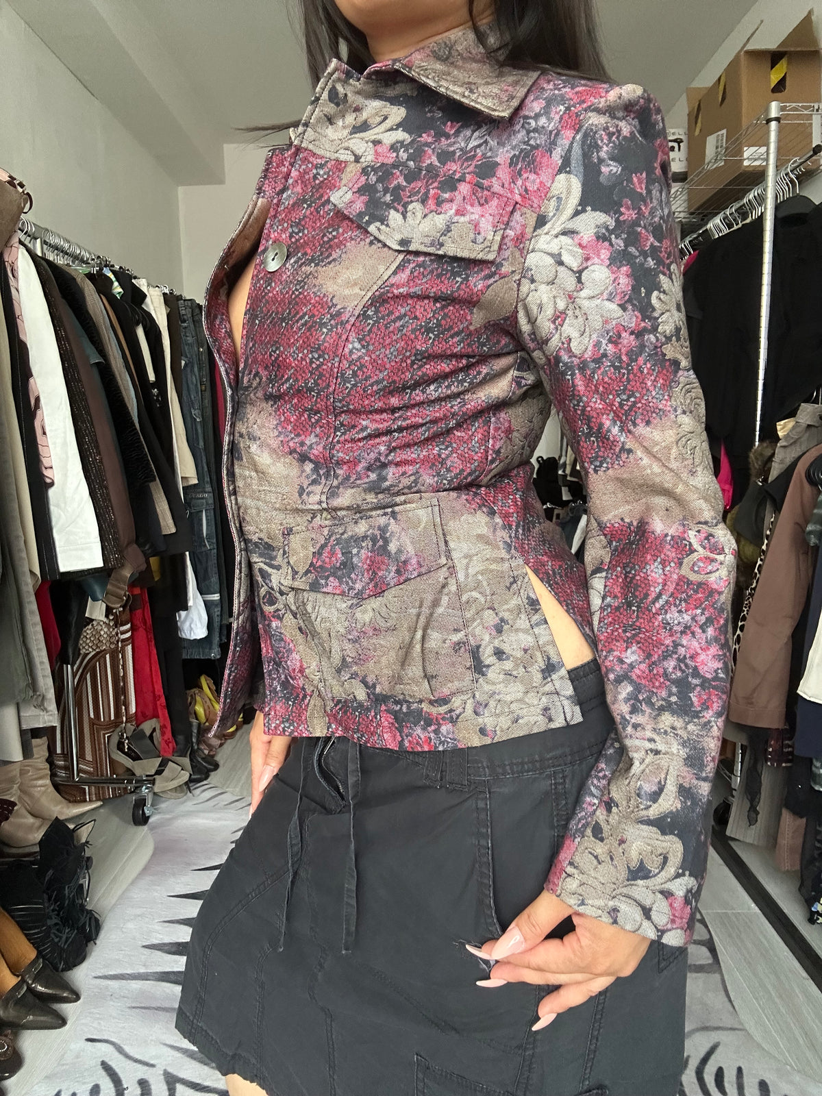 Vintage printed blazer