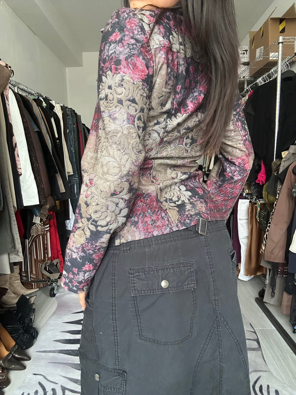 Vintage printed blazer