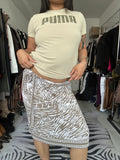 Midi skirt with prints