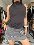 Mini wool skirt