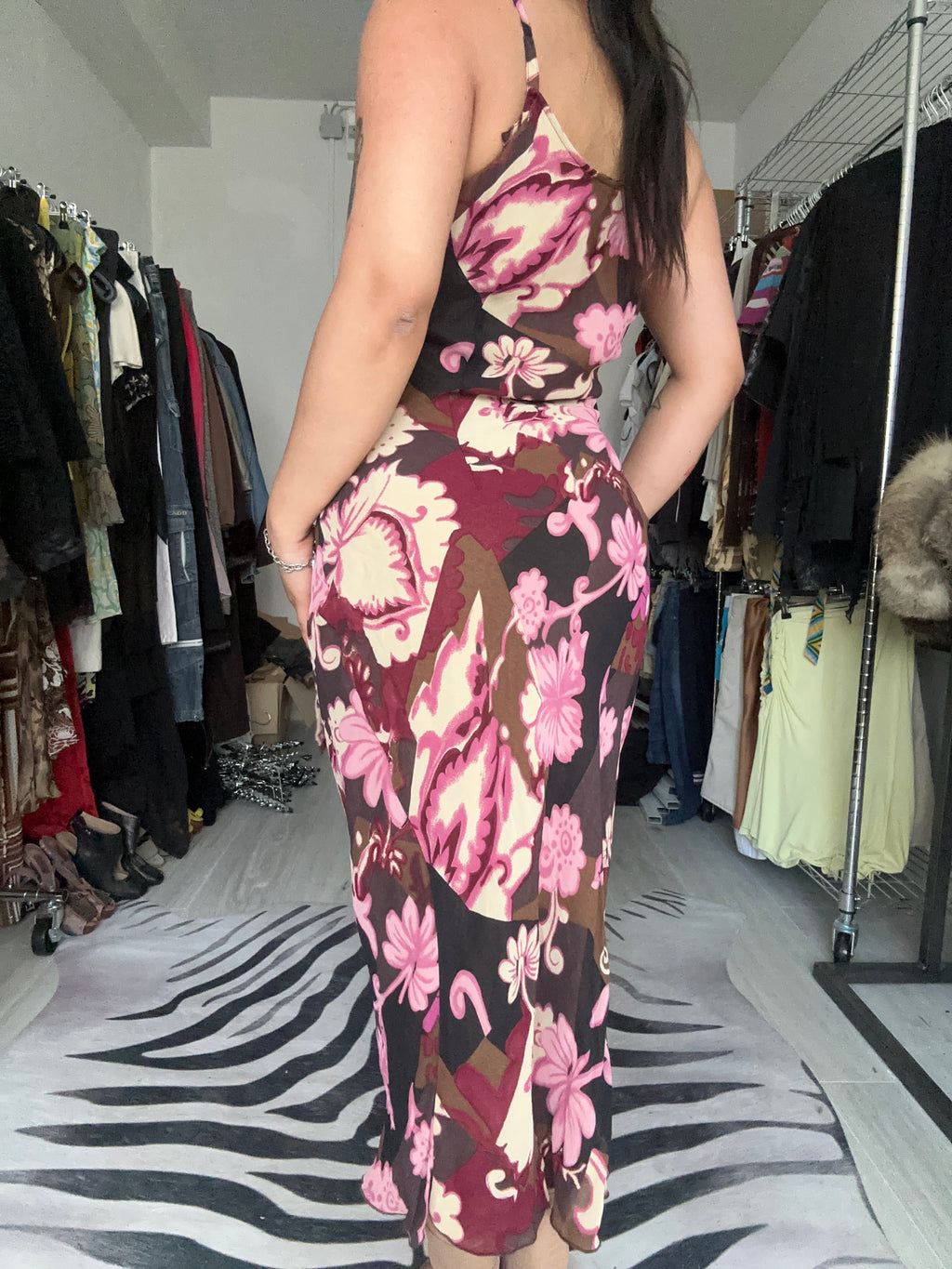 Maxi dress with floral prints