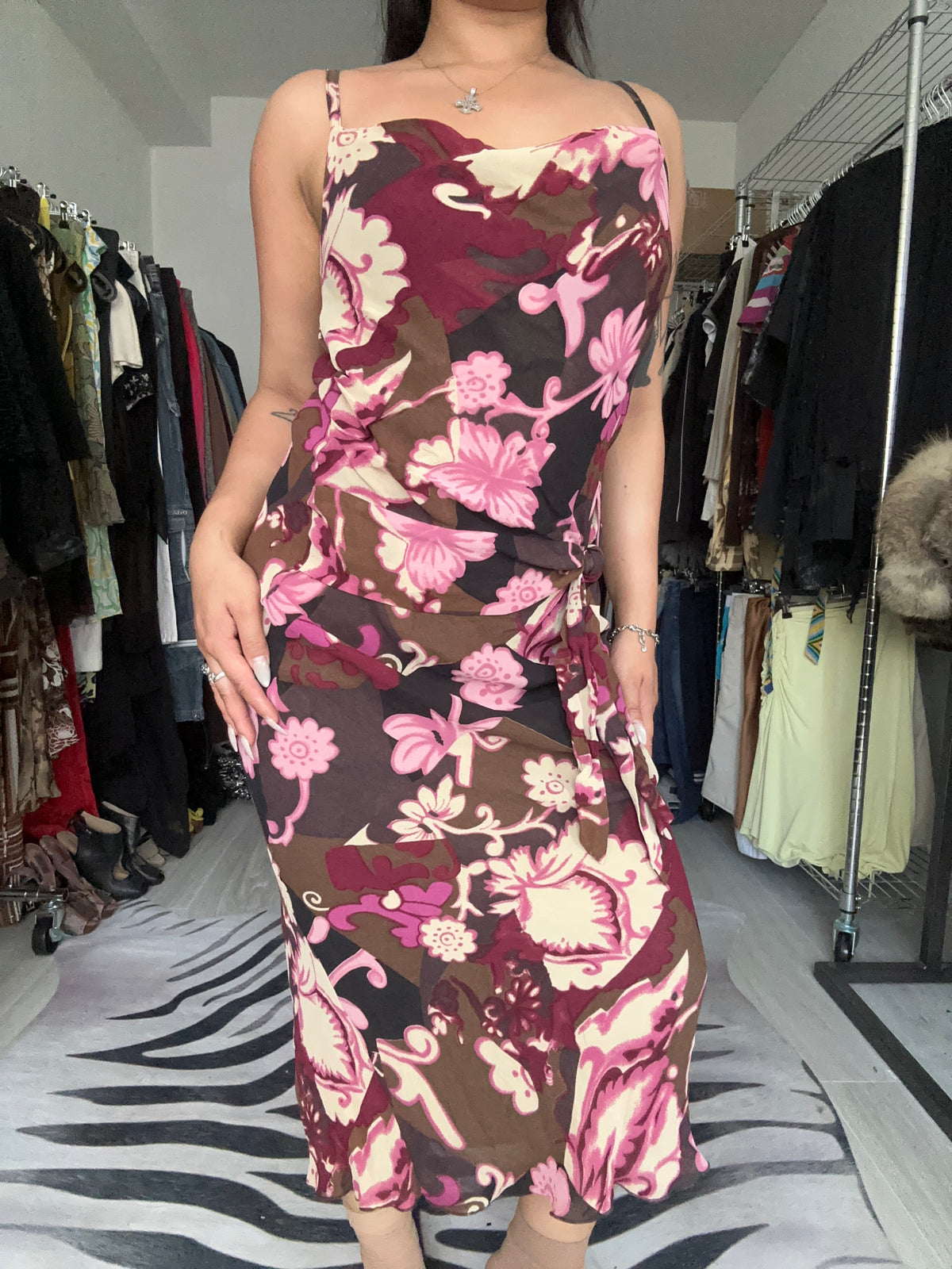 Maxi dress with floral prints