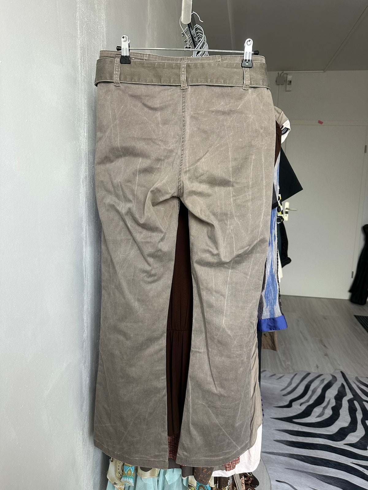 Pants with belt included