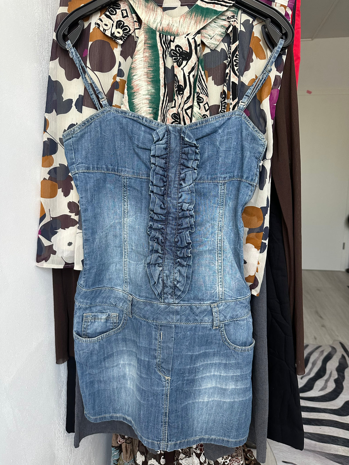 Denim midi dress