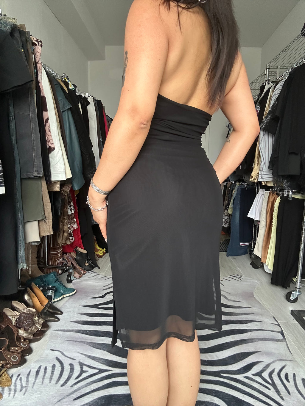 Motivi sequin midi dress
